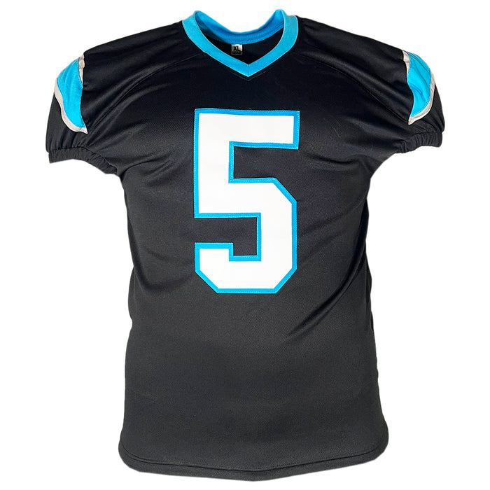 Rico Dowdle Signed Carolina Black Game Style Football Jersey (JSA)
