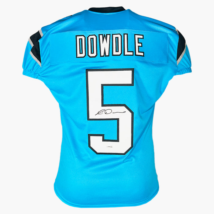 Rico Dowdle Signed Carolina Blue Game Style Football Jersey (JSA)