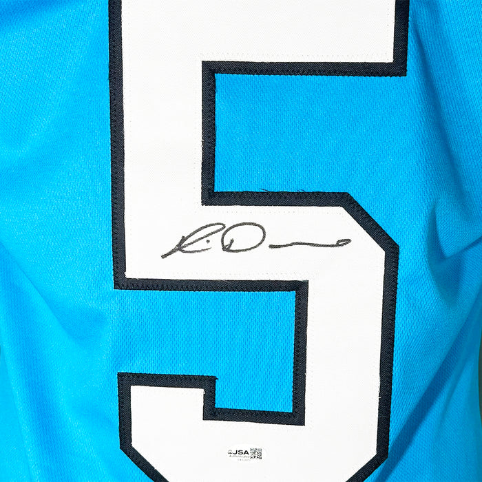 Rico Dowdle Signed Carolina Blue Game Style Football Jersey (JSA)
