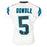 Rico Dowdle Signed Carolina White Game Style Football Jersey (JSA)