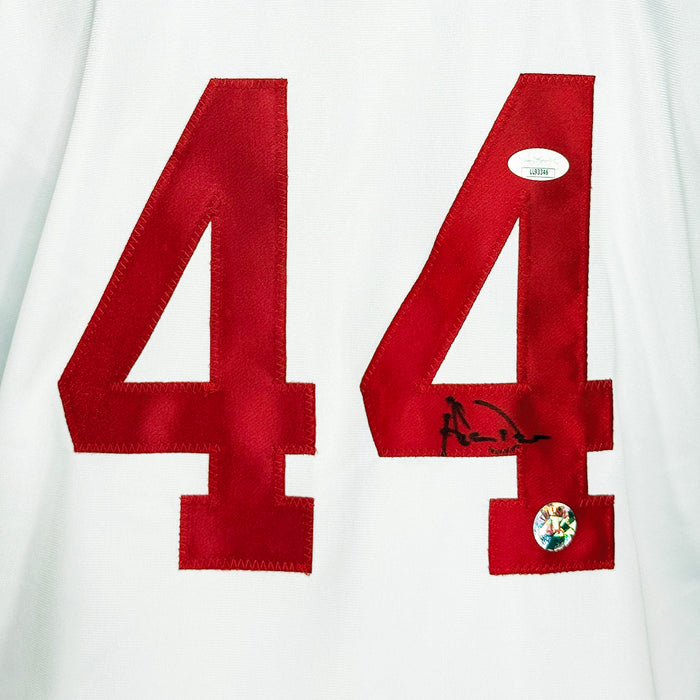 Adam Dunn Signed Cincinnati White Baseball Jersey (JSA)