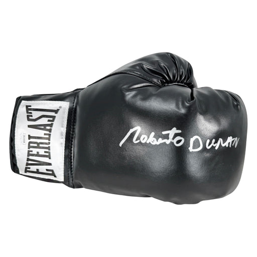 Roberto Duran Signed Black Boxing Glove (JSA)