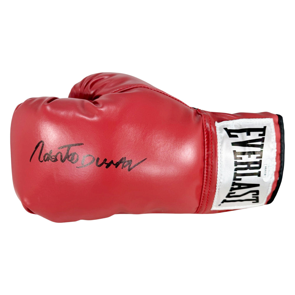 Roberto Duran Signed Red Boxing Glove (JSA)