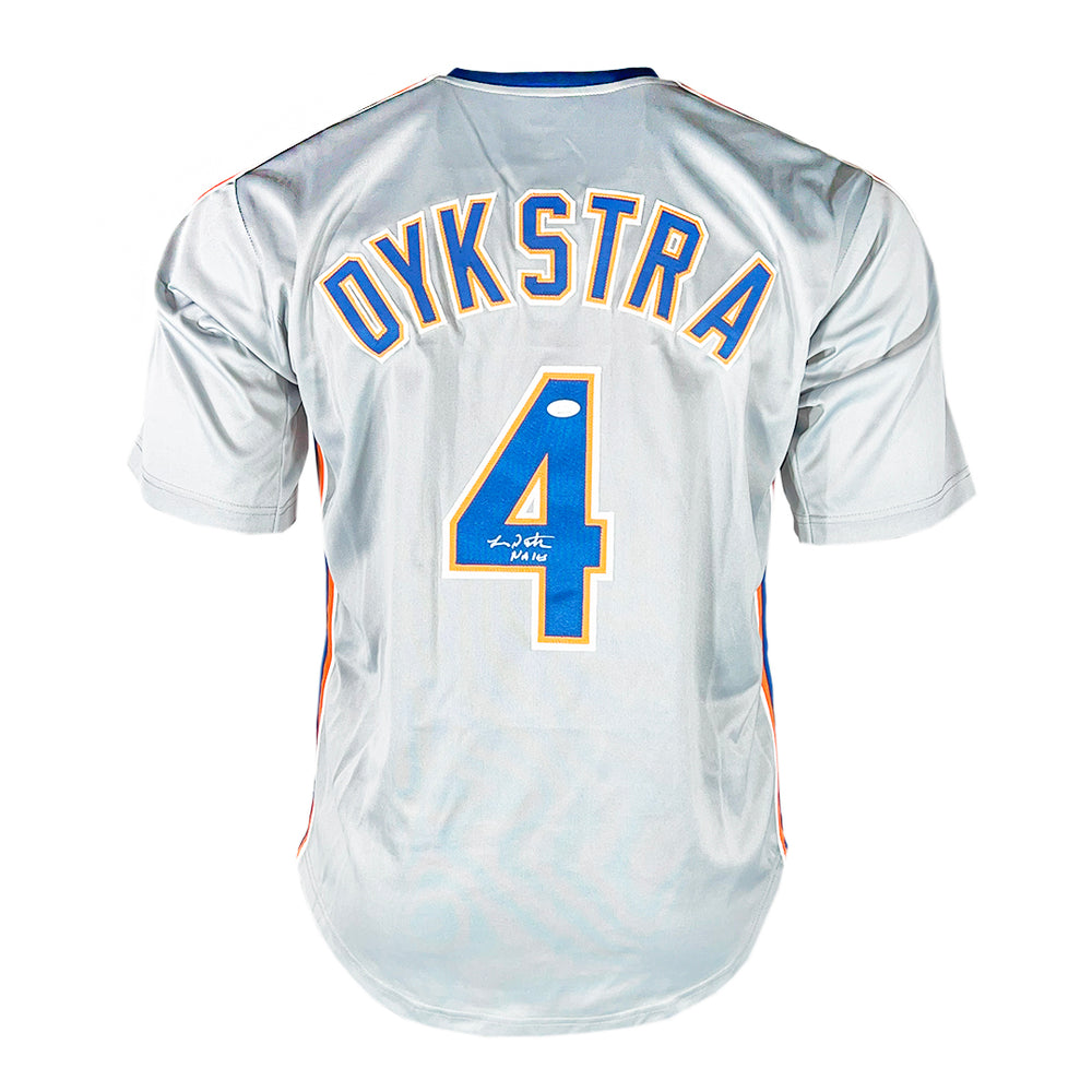 Lenny Dykstra Signed Nails Inscription New York Grey Baseball Jersey (JSA)