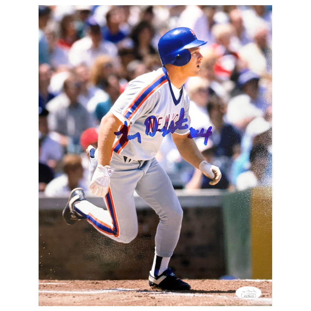 Lenny Dykstra Signed New York Pose 9 Baseball 8x10 Photo (JSA)