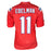 Julian Edelman Signed New England Red Football Jersey (JSA)