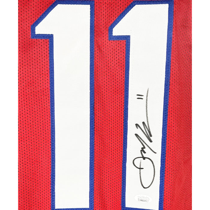 Julian Edelman Signed New England Red Football Jersey (JSA)