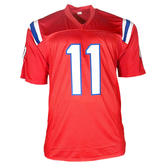 Julian Edelman Signed New England Red Football Jersey (JSA)