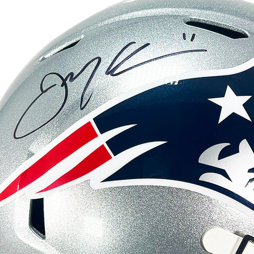 Julian Edelman Signed New England Patriots Speed Full-Size Replica Football Helmet (Beckett)
