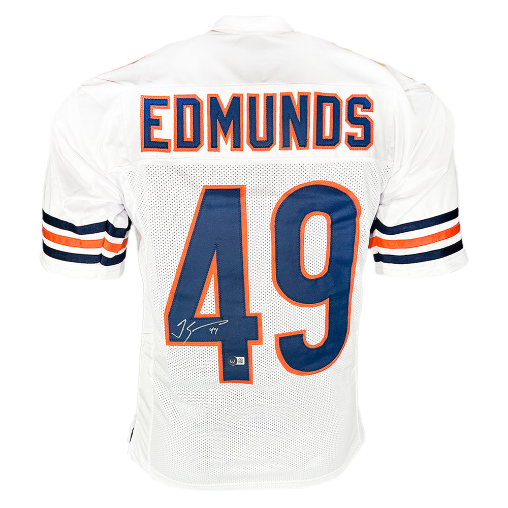 Tremaine Edmunds Signed Chicago White Football Jersey (Beckett)