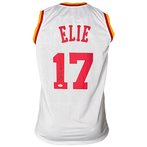 Mario Elie Signed Houston White Basketball Jersey (JSA)