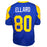 Henry Ellard Signed Los Angeles Blue Football Jersey (JSA)