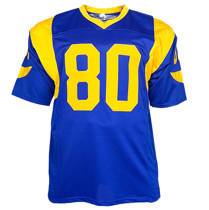 Henry Ellard Signed Los Angeles Blue Football Jersey (JSA)