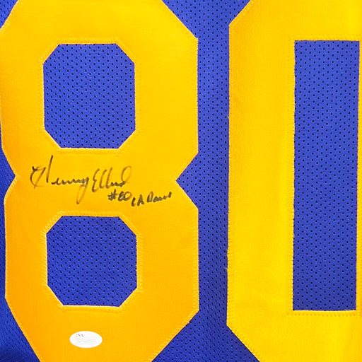 Henry Ellard Signed Los Angeles Blue Football Jersey (JSA)