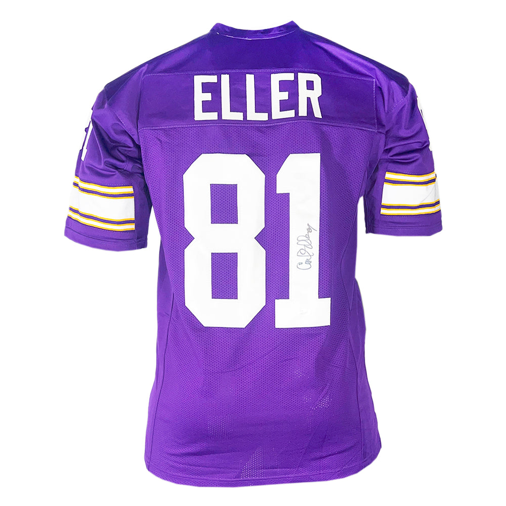 Carl Eller Signed HOF 04 Inscription Minnesota Purple Football Jersey (JSA)