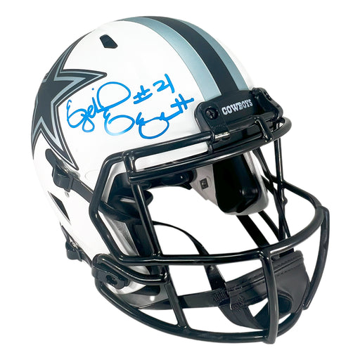 Ezekiel Elliott Signed Dallas Cowboys Authentic Lunar Speed Full-Size Football Helmet (Beckett)
