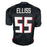 Kaden Elliss Signed John 3:16 Inscription Atlanta Black Football Jersey (Beckett)