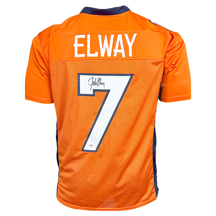 John Elway Signed Denver Orange Football Jersey (PSA)
