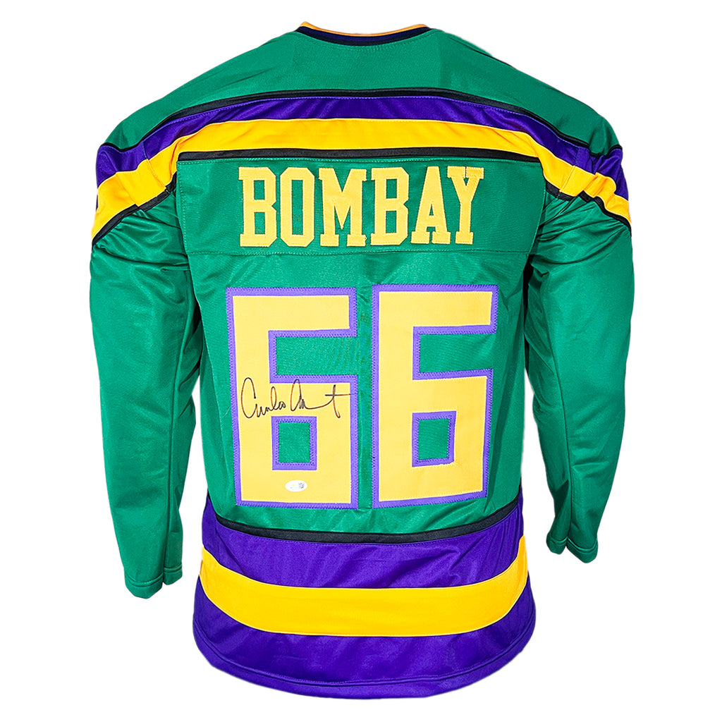 Emilio Estevez Signed Gordon Bombay Mighty Ducks Green Hockey