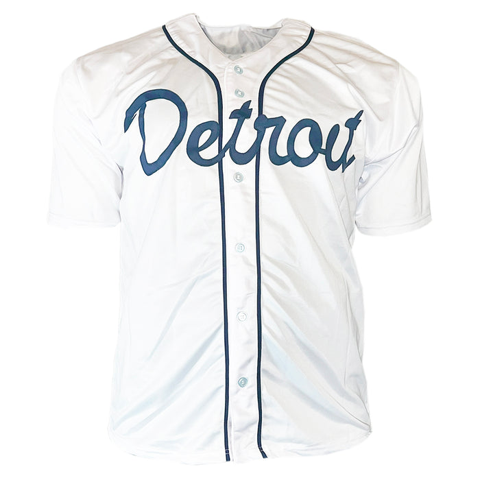 Darrell Evans Signed 2223 Hits 414 HR's 1984 WS Champs Inscription Detroit White Baseball Jersey (Beckett)
