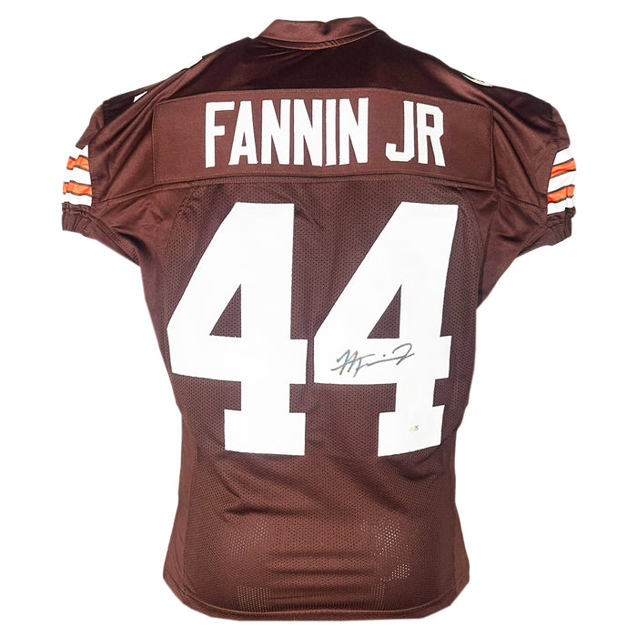 Harold Fannin Jr Signed Cleveland Brown Game Style Football Jersey (JSA)