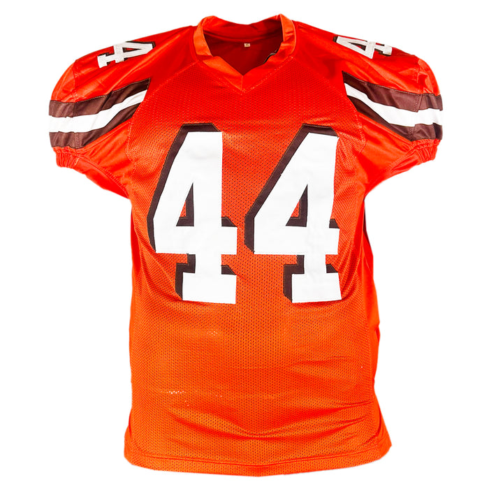 Harold Fannin Jr Signed Cleveland Orange Game Style Football Jersey (JSA)
