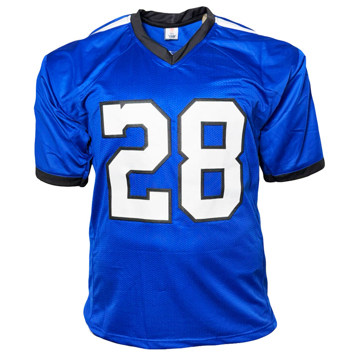 Marshall Faulk Signed Indianapolis Blue Football Jersey (Beckett)