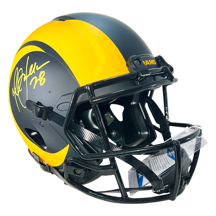 Marshall Faulk Signed Rams Authentic Eclipse Speed Full-Size Football Helmet (Beckett)