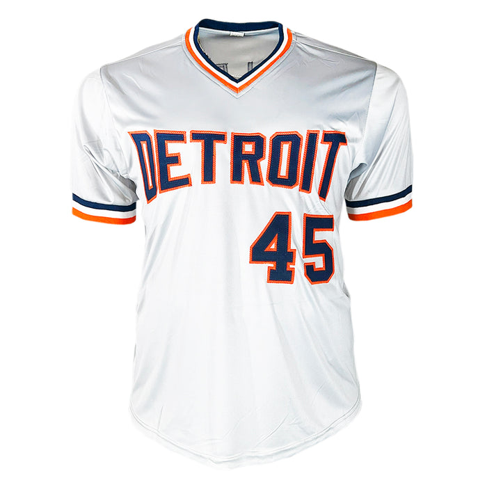 Cecil Fielder Signed on #5 Detroit Grey Baseball Jersey (JSA)