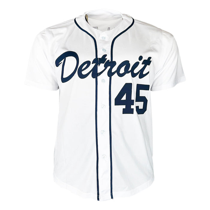 Cecil Fielder Signed on #5 Detroit White Baseball Jersey (JSA)
