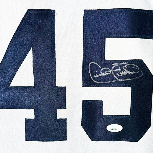 Cecil Fielder Signed on #5 Detroit White Baseball Jersey (JSA)