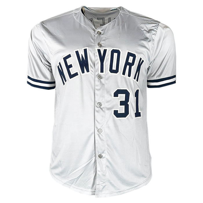 Ed Figueroa Signed 77-78 WSC Inscription New York Grey Baseball Jersey (JSA)