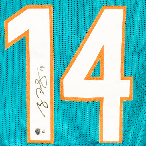 Ryan Fitzpatrick Signed Miami Teal Football Jersey (Beckett)
