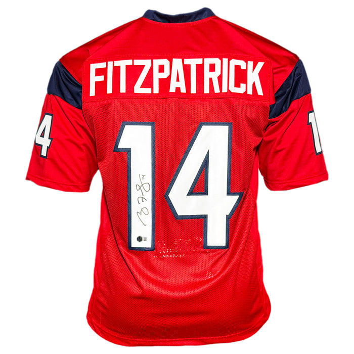 Ryan Fitzpatrick Signed Houston Red Football Jersey (Beckett)