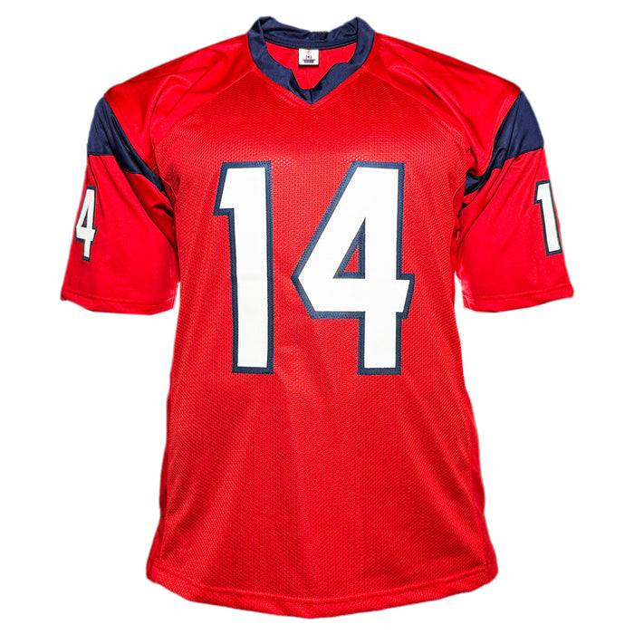Ryan Fitzpatrick Signed Houston Red Football Jersey (Beckett)