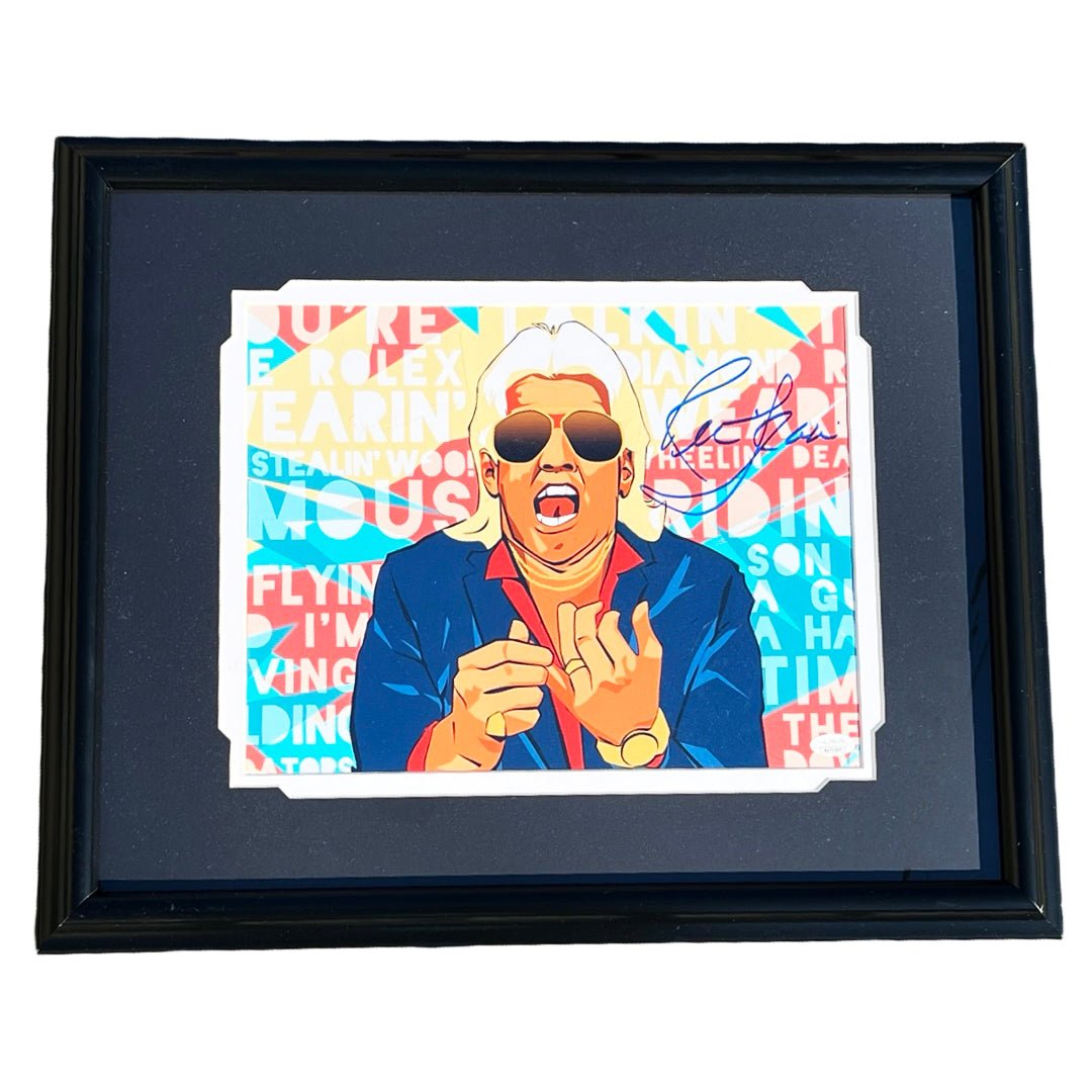 Ric Flair Signed Pose 4 Animated Wrestling Framed 11x14 Photo (JSA) — RSA