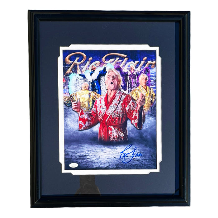 Ric Flair Signed Nature Boy Collage Pose 1 Wrestling Framed 11x14 Photo (JSA)