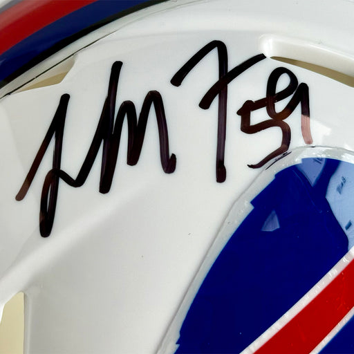 London Fletcher Signed Buffalo Bills Throwback 11-20 Speed Mini Football Helmet (JSA)