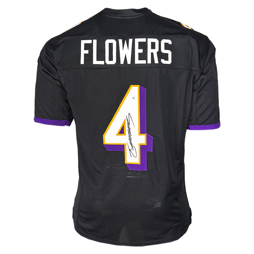 Zay Flowers Signed Baltimore Black Football Jersey (JSA) — RSA