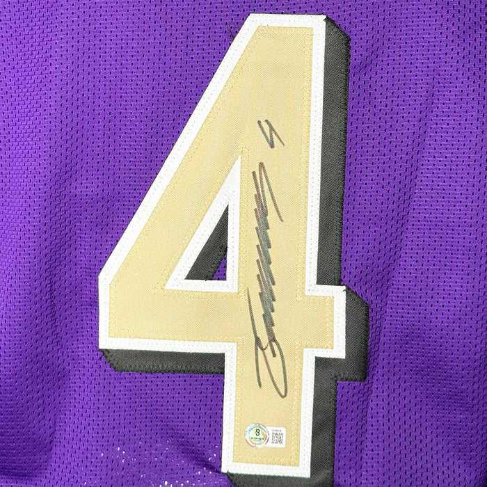 Zay Flowers Signed Baltimore Color Rush Football Jersey (Beckett)
