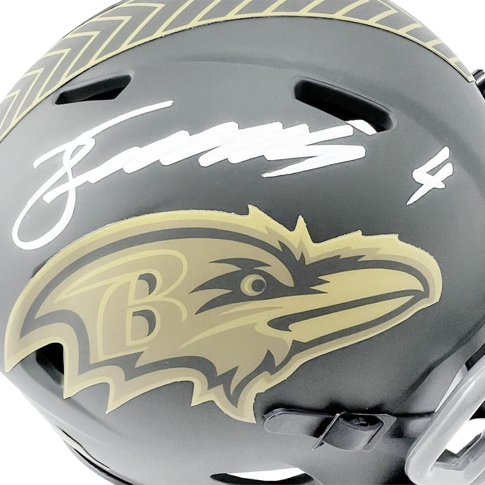 Zay Flowers Signed Baltimore Ravens Salute 2025 Mini Football Helmet (Beckett)