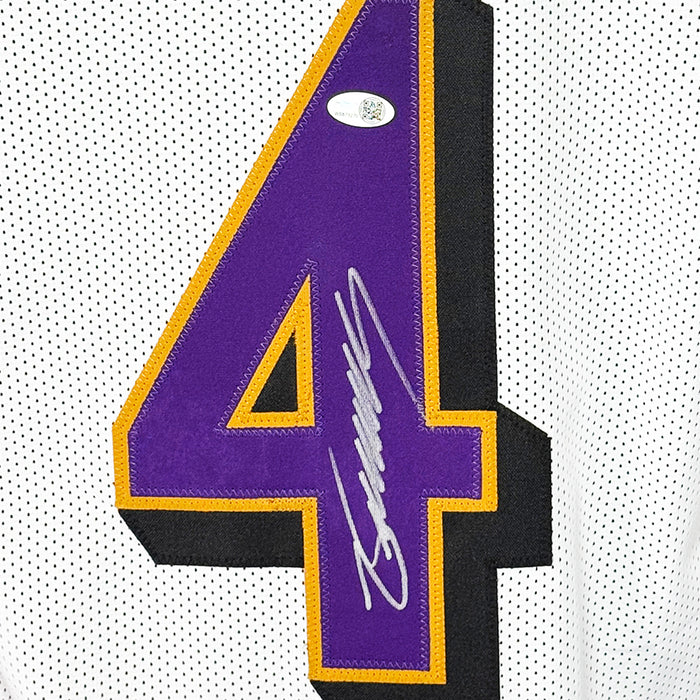 Zay Flowers Signed Baltimore White Football Jersey (JSA)