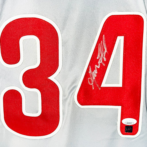 Gavin Floyd Signed Philadelphia Grey Baseball Jersey (JSA)