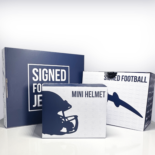Mystery Autograph Combo Football Box: Signed Jersey, Mini Helmet, and Football