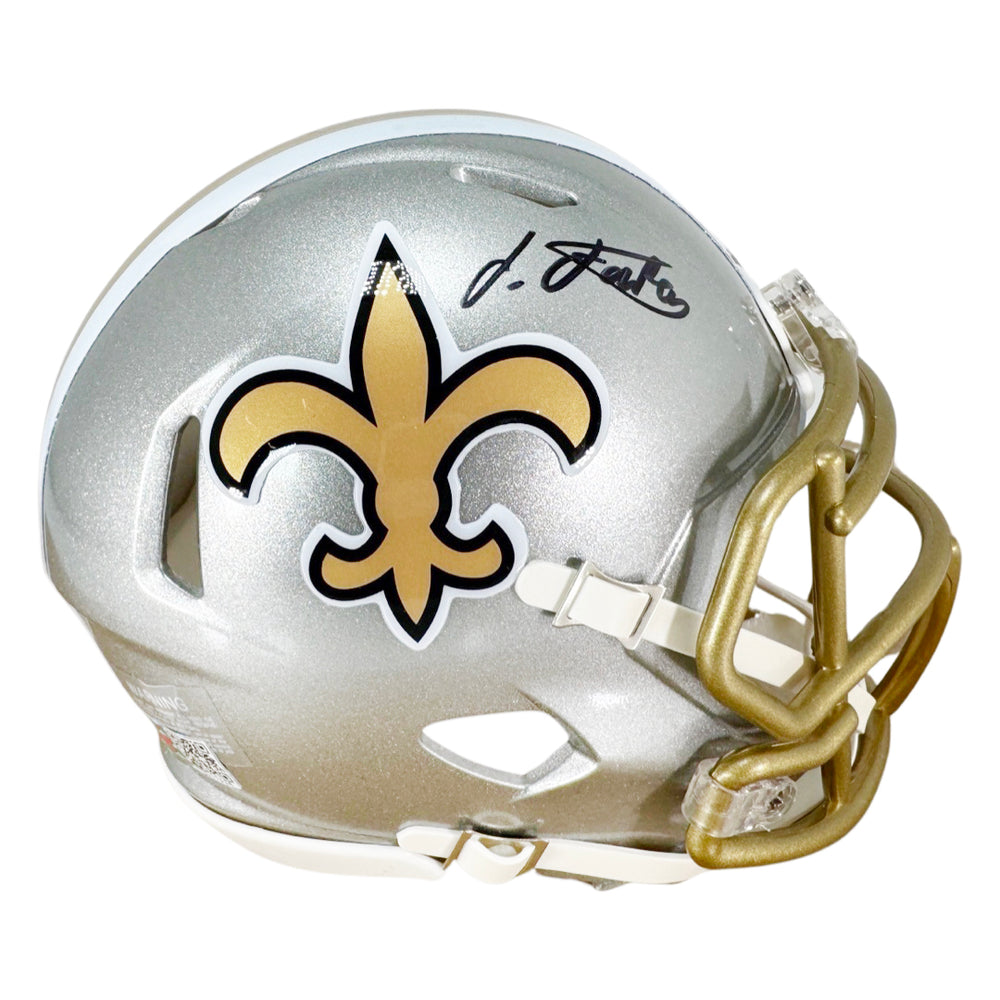 Isaiah Foskey Signed New Orleans Saints Flash Speed Mini  Football Helmet (JSA)