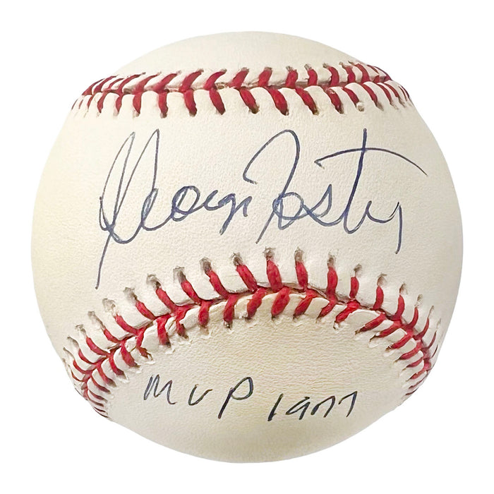 George Foster Signed MVP 1977 Inscription Rawlings Official Major League Baseball (JSA)