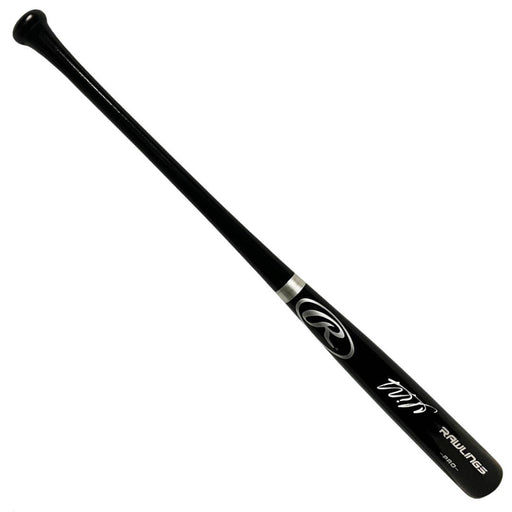 Wander Franco Signe Rawlings Black Baseball Bat White Ink (JSA) - RSA