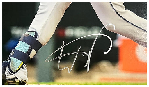 Wander Franco Signed Tampa Bay Follow Through Baseball 16x20 Photo (JSA) - RSA