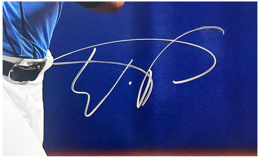 Wander Franco Signed Tampa Bay Rays Throwing Baseball 16x20 Photo (JSA) - RSA