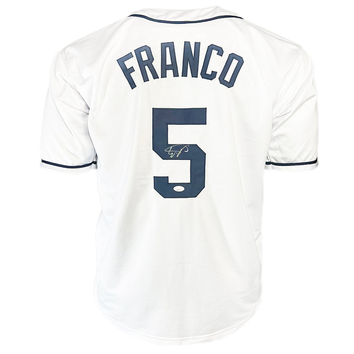 Wander Franco Signed Tampa Bay White Baseball Jersey (JSA)